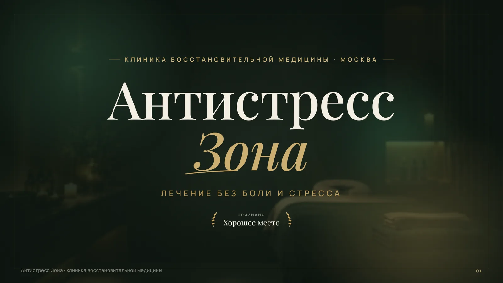Титульный слайд презентации «Антистресс Зона»